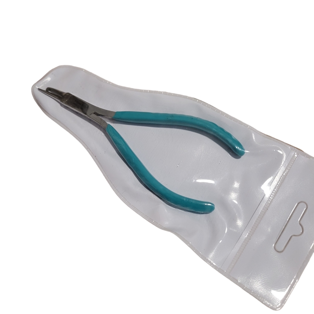 Stainless Steel Split Ring 5" Pliers with Turquoise Handles for Jewelry Making